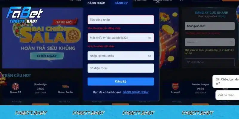Đăng ký và đăng nhập cực đơn giản